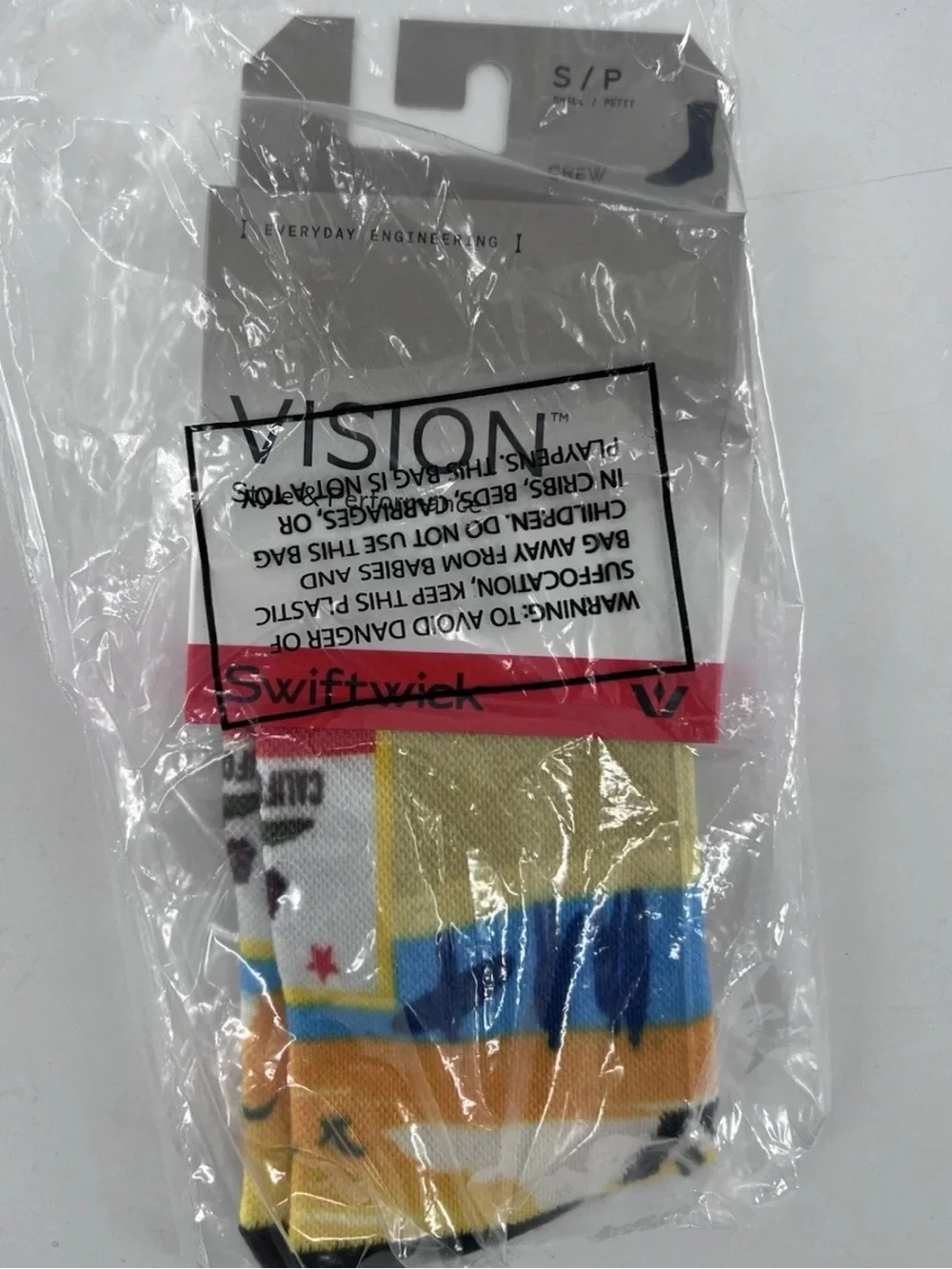 Swiftwick Vision Crew Impression California Socks Size S Small NWT New